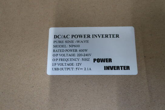 Inverter GREEN ENERGY Pure Sine Wave DC/AC Power 600W