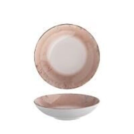 12 stk. Tallerken coupe dyb rosa 215 mm Stone