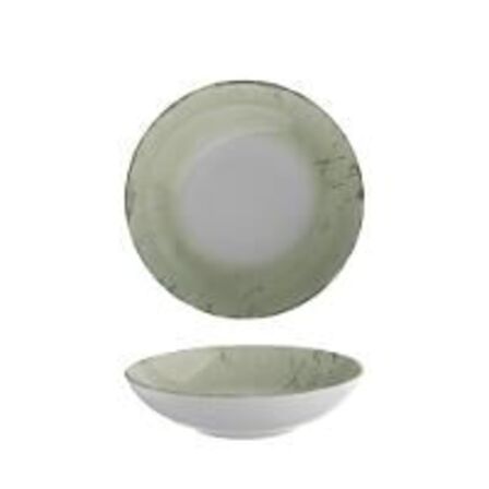 12 stk. Tallerken coupe dyb grøn 215 mm Stone