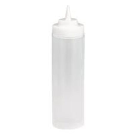 24 stk. Squeeze plast flaske 35,5 cl med låg