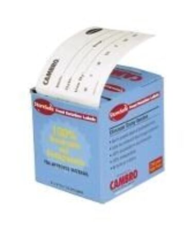23 stk. Dato klæbemærker 250 stk B50 x D30 mm opløselig Cambro