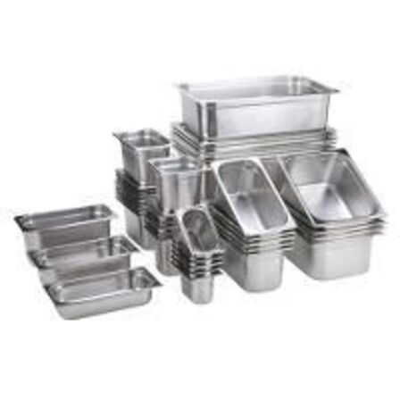 6 stk. Kantine stål 1/1 GN H20 mm 2,5 ltr APS