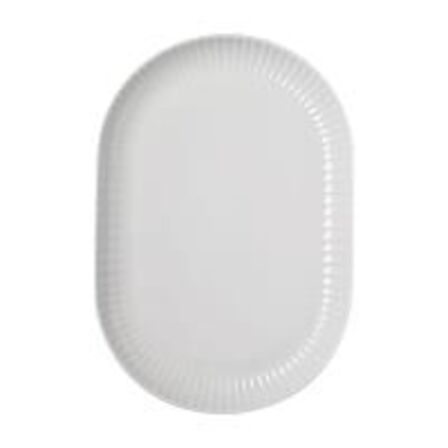 8 stk. Fad ovalt hvid B360 x D245 mm Daisy