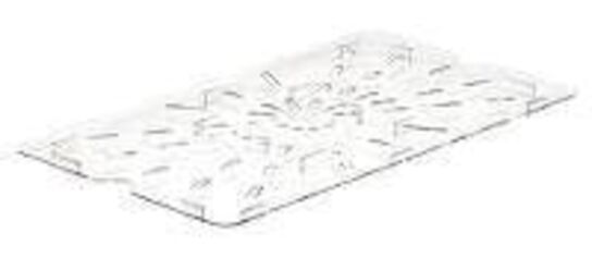 6 stk. Bundrist 1/1 GN kantine klar Cambro