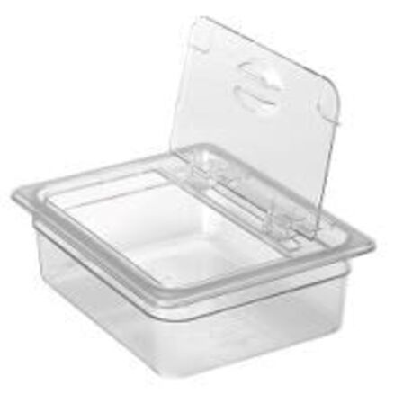 6 stk. Låg m/klap og håndtag 1/3 GN klar plast Cambro