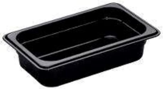 12 stk. Kantine 1/4 GN  D65 mm sort Cambro