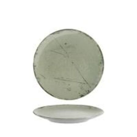 12 stk. Tallerken coupe grøn 240 mm Stone