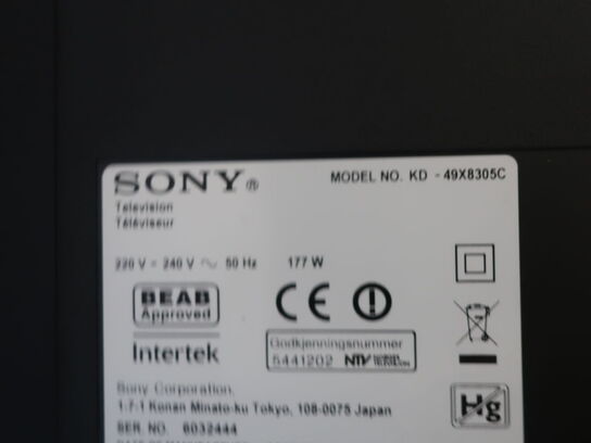 SmartTV SONY KD-49X8305C