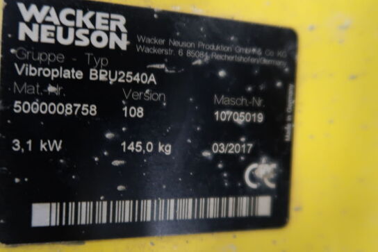 Pladevibrator WACKER NEUSON Vibroplate BPU 2540 A