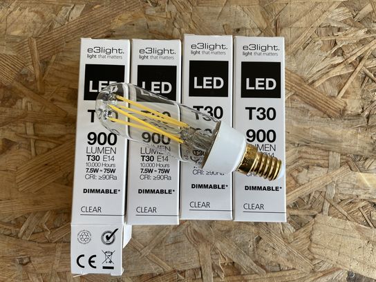 4 stk. e3light T30 E14 LED 900lm