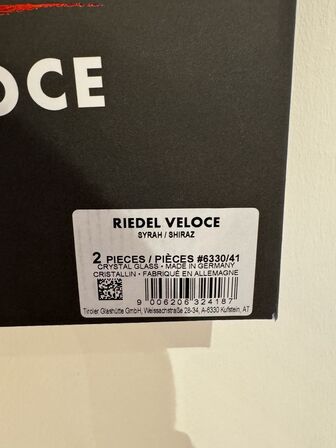 2 pk. Riedel Veloce Syrah/Shiraz 6330/41 - 2 glas pr. pk.