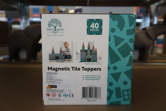 2 pk. Castle, Tile toppers, 40 dele -  Learn & Grow