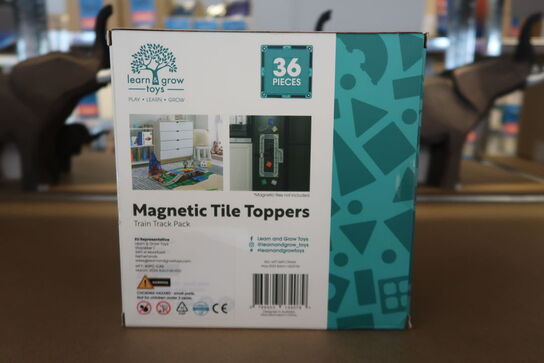 2 pk. Togbaner, Tile toppers, 36 dele - Learn & Grow