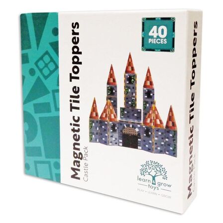 2 pk. Castle, Tile toppers, 40 dele -  Learn & Grow