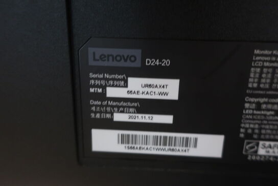 2 stk. skærme LENOVO D24-20 og L27i-28