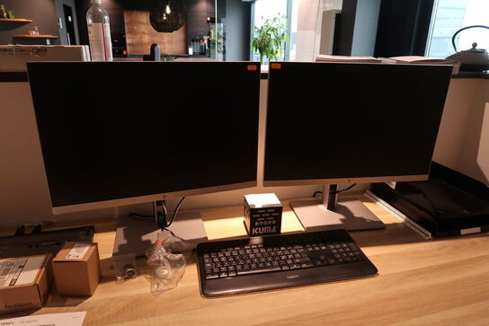 2 stk. computerskærme HP E234i med dockingstation
