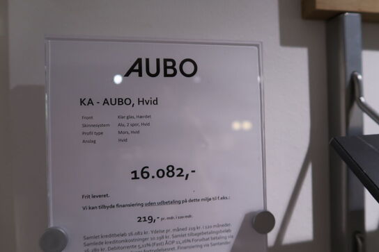 Skydedøre AUBO KA, Hvid