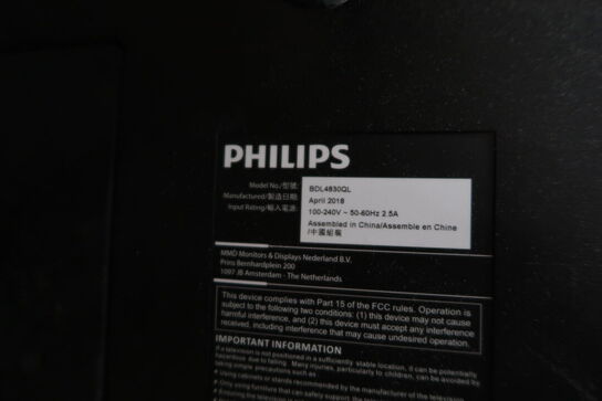 Fjernsyn PHILIPS BDL4830QL