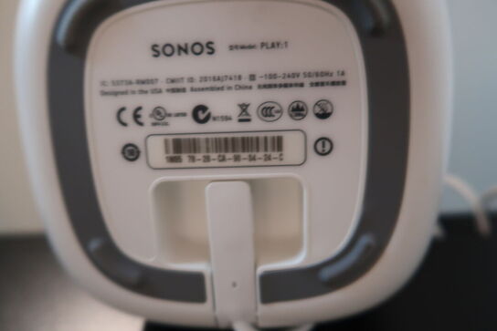 3 stk. højtalere SONOS PLAY1