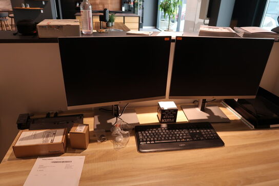 2 stk. computerskærme HP E234i med dockingstation