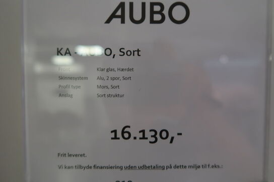 Skydedøre AUBO KA, Sort