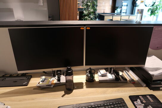 2 stk. computerskærme HP E234i med tastatur og dockingstation