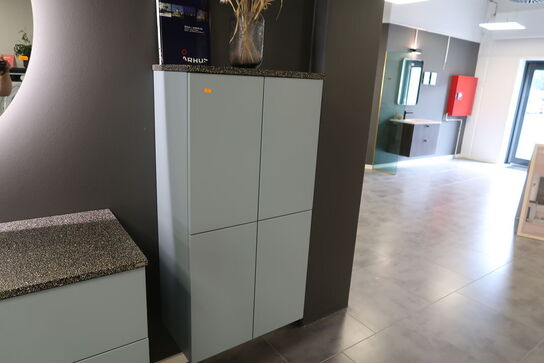 Badmøbel AUBO Trend Siena, Calm Blue med armatur og skab