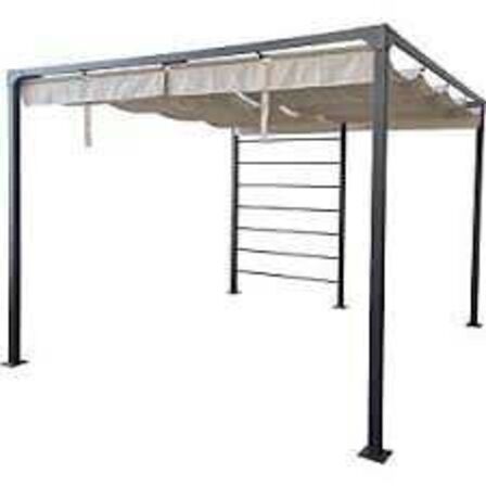 Bali pergola m. offwhite cover 300x300x H: 228 cm 