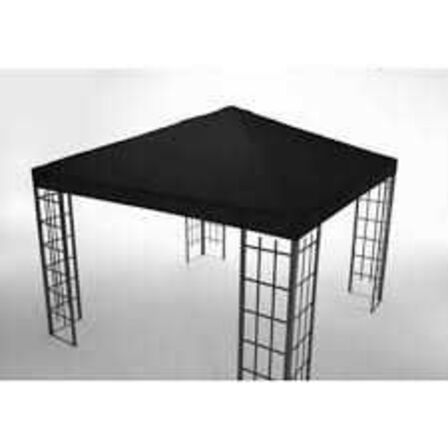 Koby pavillonsæt - Antracit stel & sort dug 3x3 meter 