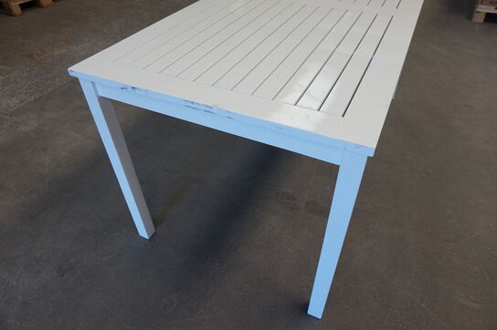 Rosenborg classic havebord - højglans hvid 165x80 cm
