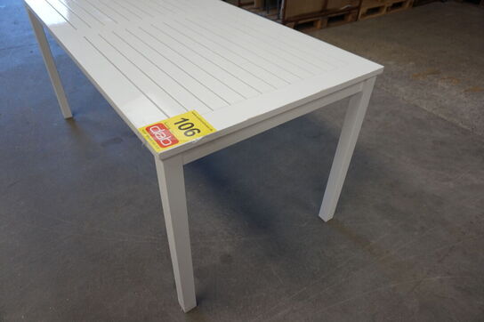 Rosenborg classic havebord - højglans hvid 165x80 cm