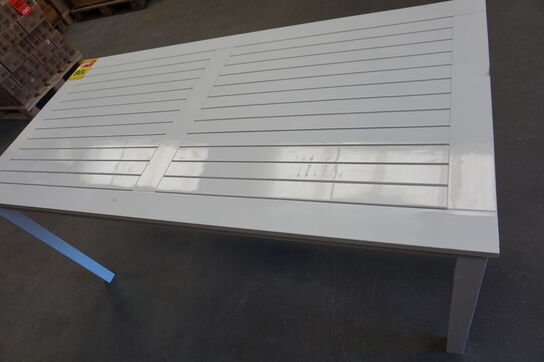 Rosenborg classic havebord - højglans hvid 165x80 cm