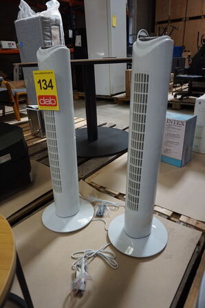 2 stk. Epiq tårnventilatorer med fjernbetjening - hvid