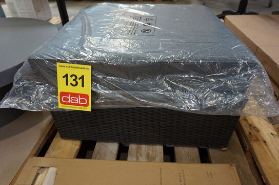 Pisa polyrattan loungebord - Sort 69x69 cm 