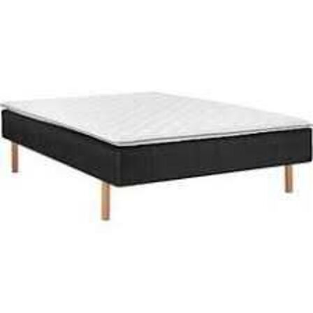 Huma Premium Boxseng med træben og Nordisk fjer Combi topmadras 120x200 cm 