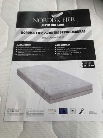 Nordisk Fjer 7-zoners springmadras 140x200 cm