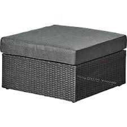 Pisa polyrattan loungebord - Sort 69x69 cm 