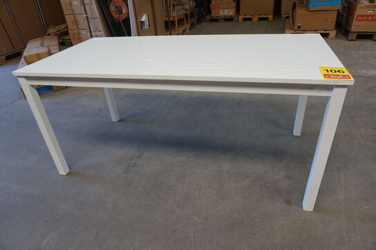 Rosenborg classic havebord - højglans hvid 165x80 cm