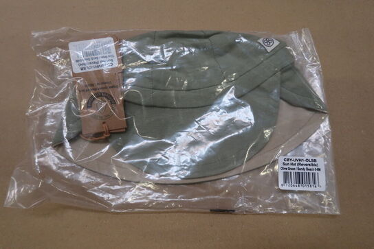 5 stk. Cloby Sun Hat Reversible Olive Green Sandy Beach 0 6m