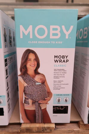 Moby strækvikle classic i 100% bomuld - leopard