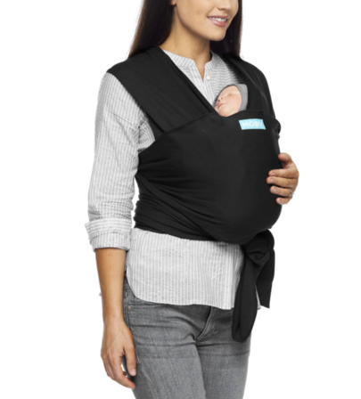 Moby strækvikle classic i 100% bomuld - black
