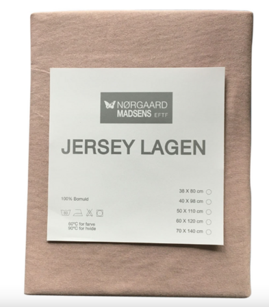 4 stk. Nørgaard Madsen jersey lagen 60x120 cm - Dusty Rose