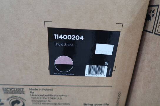 Thule Shine byvogn misty rose pink på sort