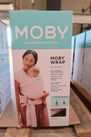 Moby strækvikle classic i 100% bomuld - rose quartz