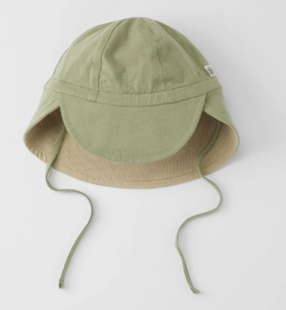 5 stk. Cloby Sun Hat Reversible Olive Green Sandy Beach 0 6m