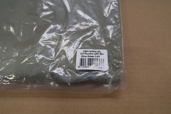 2 stk. Cloby UV Poncho – Olive Green – 3-5 år