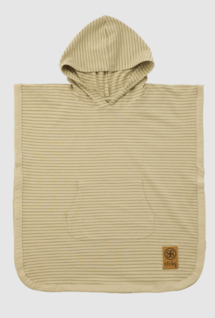 2 stk. Cloby UV Poncho – Sandy Beach/Olive Green – 3-5 år