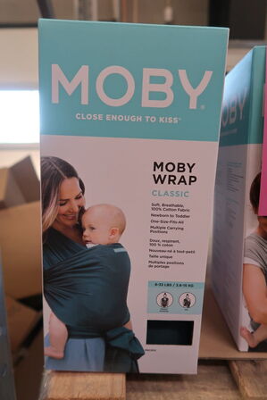 Moby strækvikle classic i 100% bomuld - pacific
