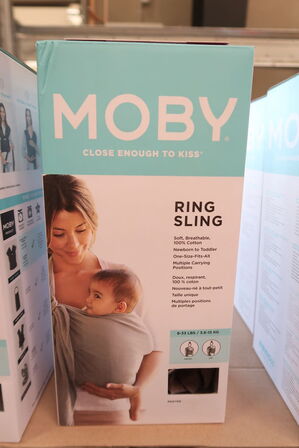 Ringslynge i musselin fra Moby - Pewter