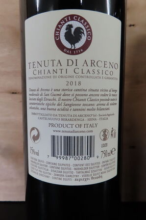2 fl. Rødvin TENUTA DI ARCENO 750ml.